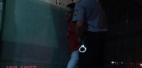  Cute boy taken into custody by an older gay cop